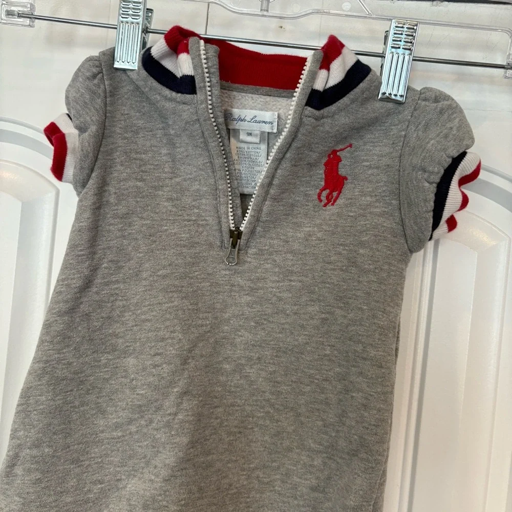 Ralph Lauren USA Gray‎ Dress Size 9 Months